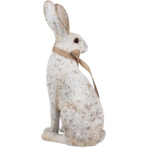 Clayre & Eef 6PR5152 Coniglio decorativo grigio 14x10x26 cm in poliresina stile country