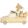 Clayre & Eef 6PR4388 Coniglio decorativo in auto Bianco Beige 16x8x12 cm