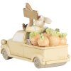 Clayre & Eef 6PR4388 Coniglio decorativo in auto Bianco Beige 16x8x12 cm