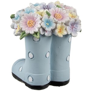 Clayre & Eef 6PR5180 Decorazione Stivali Blu 10x10x12 cm Stile country