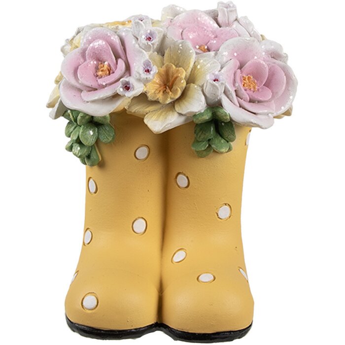 Clayre & Eef 6PR5182 Decorazione Stivali Giallo Stile Country 10x10x12 cm