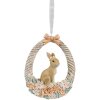 Clayre & Eef 6PR4403 Decorazione Appendino Coniglio Beige Arancione 7x2x10 cm