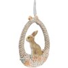 Clayre & Eef 6PR4403 Decorazione Appendino Coniglio Beige Arancione 7x2x10 cm