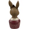 Clayre & Eef 6PR4415 Decorazione Busto Coniglio Beige Rosso 7x7x17 cm