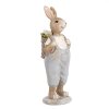 Clayre & Eef 6PR5249 Coniglio decorativo Beige Blu 6x6x17 cm Stile Country