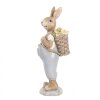 Clayre & Eef 6PR5249 Coniglio decorativo Beige Blu 6x6x17 cm Stile Country
