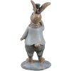 Clayre & Eef 6PR5258 Coniglio decorativo Beige Blu 6x5x13 cm Stile Country