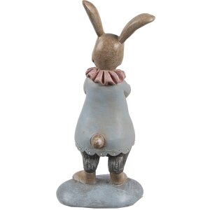 Clayre & Eef 6PR5259 Coniglio decorativo Beige Blu 6x5x13 cm