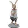 Clayre & Eef 6PR5259 Coniglio decorativo Beige Blu 6x5x13 cm