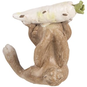 Clayre & Eef 6PR5237 Coniglio decorativo beige 6x5x7 cm in poliresina