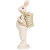 Clayre & Eef 6PR5241 Coniglio decorativo bianco verde 6x6x17 cm stile country