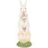 Clayre & Eef 6PR5243 Decorazione Coniglio Bianco Verde 7x7x19 cm