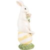 Clayre & Eef 6PR5243 Decorazione Coniglio Bianco Verde 7x7x19 cm
