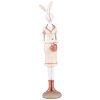 Clayre & Eef 6PR5245 Coniglio decorativo Bianco Rosa 4x4x22 cm Stile Country
