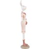 Clayre & Eef 6PR5245 Coniglio decorativo Bianco Rosa 4x4x22 cm Stile Country