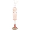 Clayre & Eef 6PR5245 Coniglio decorativo Bianco Rosa 4x4x22 cm Stile Country