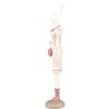 Clayre & Eef 6PR5245 Coniglio decorativo Bianco Rosa 4x4x22 cm Stile Country