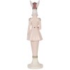 Clayre & Eef 6PR5117 Coniglio decorativo bianco rosa 11x11x44 cm stile country