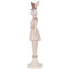 Clayre & Eef 6PR5117 Coniglio decorativo bianco rosa 11x11x44 cm stile country