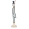 Clayre & Eef 6PR5118 Coniglio decorativo Bianco Blu 11x11x45 cm Stile Country
