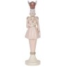 Clayre & Eef 6PR5120 Coniglio decorativo bianco rosa 9x9x35 cm stile country