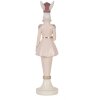 Clayre & Eef 6PR5120 Coniglio decorativo bianco rosa 9x9x35 cm stile country