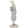 Clayre & Eef 6PR5121 Coniglio decorativo Bianco Blu 11x10x31 cm Stile Country