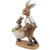 Clayre & Eef 6PR5126 Coniglio decorativo in poliresina marrone beige 15x7x21 cm