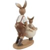 Clayre & Eef 6PR5126 Coniglio decorativo in poliresina marrone beige 15x7x21 cm