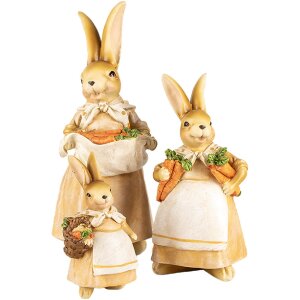 Clayre & Eef 6PR5234 Coniglio decorativo Marrone Beige 10x8x20 cm Stile Country