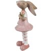 Clayre & Eef 6PR5247 Coniglio decorativo Beige Rosa 5x5x11 cm Stile Country