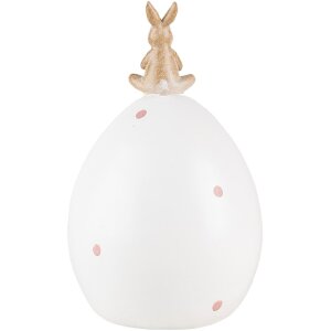 Clayre & Eef 6PR5260 Decorazione Coniglio su albume Ø 10x16 cm