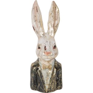 Clayre & Eef 6PR5488 Busto decorativo Coniglio Bianco...