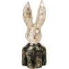 Clayre & Eef 6PR5488 Busto decorativo Coniglio Bianco Verde 13x12x32 cm