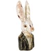Clayre & Eef 6PR5488 Busto decorativo Coniglio Bianco Verde 13x12x32 cm