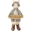 Clayre & Eef 6PR5496 Decorazione Coniglio con ciotola Beige 15x19x29 cm