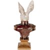 Clayre & Eef 6PR5498 Decorazione Busto Coniglio Bianco Rosso 23x16x50 cm