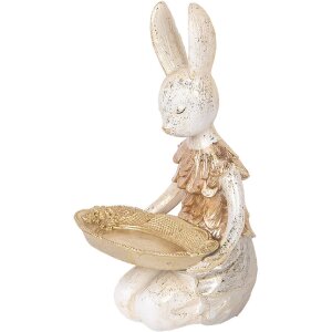 Clayre & Eef 6PR5500 Decorazione Coniglio con Ciotola...