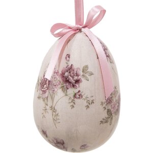 Clayre & Eef 65914 Uovo decorativo da appendere Set 2 Multicolore Ø 9x12 cm
