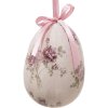 Clayre & Eef 65914 Uovo decorativo da appendere Set 2 Multicolore Ø 9x12 cm