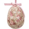 Clayre & Eef 65914 Uovo decorativo da appendere Set 2 Multicolore Ø 9x12 cm