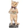 Clayre & Eef 6PR5078 Gatto decorativo beige color oro 12x11x27 cm
