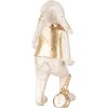 Clayre & Eef 6PR5095 Coniglio decorativo beige color oro 6x7x13 cm