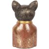 Clayre & Eef 6PR5096 Busto decorativo gatto marrone rosso 13x11x23 cm