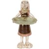 Clayre & Eef 6PR5136 Decorazione coniglio con ciotola oro bianco 15x15x29 cm