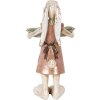 Clayre & Eef 6PR5136 Decorazione coniglio con ciotola oro bianco 15x15x29 cm