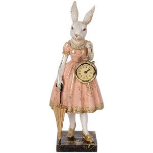 Clayre & Eef 6PR5138 Coniglio decorativo Bianco Rosa...