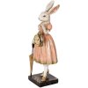 Clayre & Eef 6PR5138 Coniglio decorativo Bianco Rosa 14x11x34 cm Poliresina