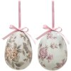 Clayre & Eef 65913 Uovo decorativo da appendere Set 2 Multicolore Ø 9x12 cm