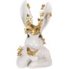 Clayre & Eef 6PR5106 Coniglio decorativo in oro bianco 21x20x34 cm